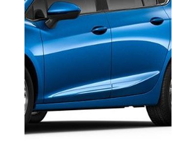 GM 84207348 Front and Rear Smooth Door Moldings in Kinetic Blue Metallic