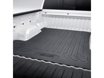 GM 84050999 Bed Mat in Black with GMC Logo for Short Bed Models