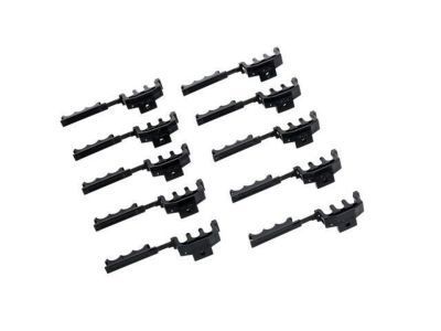 Saturn 12163607 CLIP,SPARK PLUG WIRE(BLACK, 3-WAY CLOSED STYLE CLIP)(RETAINS 3-7MM LEADS,HINGED LOCKING,NARROW BLADE MOUNT TYPE)