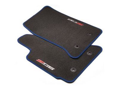 Chevy 23476290 MAT PKG,FRONT CARPET(INCLUDES 10,15)(BLACK)(INSTALL 0.10)(1.0 KGS)(W/BLUE STITCH)(W/Z06 LOGO)(15.286)