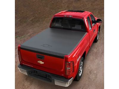 Chevy 23129000 COVER PKG,PICK UP BOX(NOT COMPATIBLE W/TUBULAR BED RAILS)(BLACK)(INSTALL 0.20)(15 KGS)(ROLLUP)(W/EMBOSSED BOWTIE LOGO)(17.090)