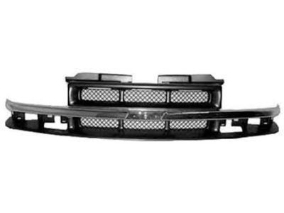 Chevy 15048519 GRILLE,FRONT(PART NO LONGER AVAILABLE FROM GM, NOW SERVICED BY COMPONENTS.  FIELD INVENTORY MAY EXIST.)(GRAY)(INCLUDES EMBLEM)