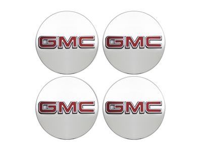 GM 19351700 Center Cap in Brushed Aluminum with Red GMC Logo