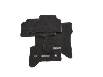 GM 84428373 First- and Second-Row Premium Carpeted Floor Mats in Jet Black with GMC Logo