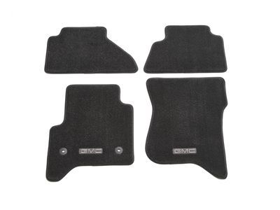 GM 84428373 First- and Second-Row Premium Carpeted Floor Mats in Jet Black with GMC Logo