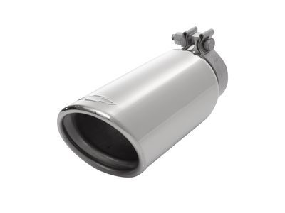 GM 84240383 4.3 and 5.3 Liter Dual-Wall Angle-Cut Exhaust Tip with Bowtie Logo