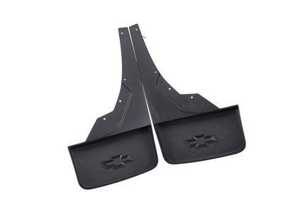 GM 23387353 Rear Molded Splash Guards in Black with Bowtie Logo