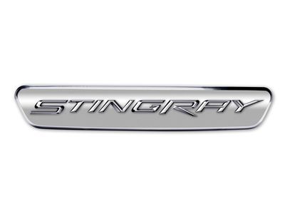 GM 23138326 Instrument Panel Emblem in Chrome with Stingray Script