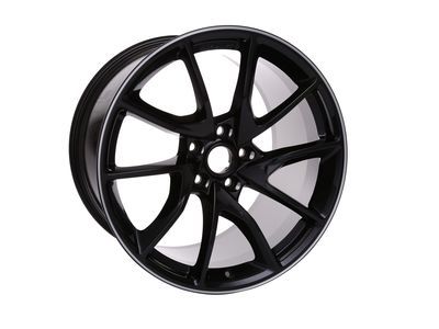 GM 23319267 20x12-Inch Aluminum 5-Split-Spoke Rear Wheel in Black with Machined Groove