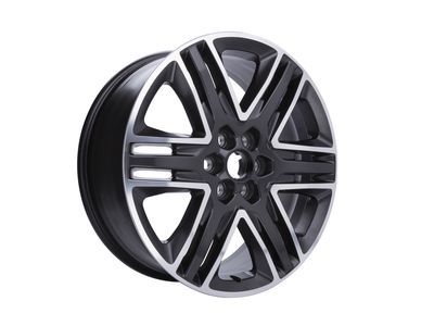 GM 23413108 20x8-Inch Aluminum 6-Split-Spoke Wheel in Satin Graphite Finish with Ultra Bright Machined Face