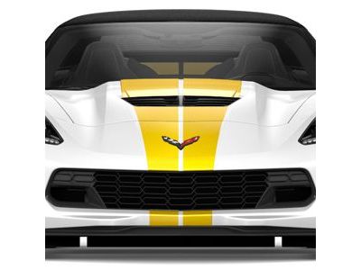 GM 23286040 Dual Racing Stripe Package in Velocity Yellow