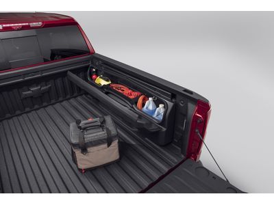 GM 84705345 Standard Bed Side-Mounted Bed Storage Box in Black with Codeable Key (Passenger-Side)