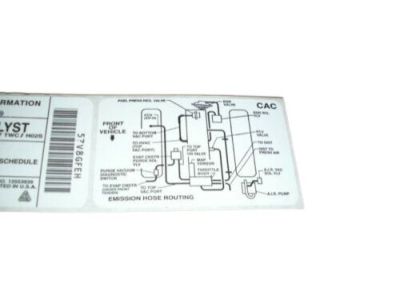 Buick 10243955 Emission Label