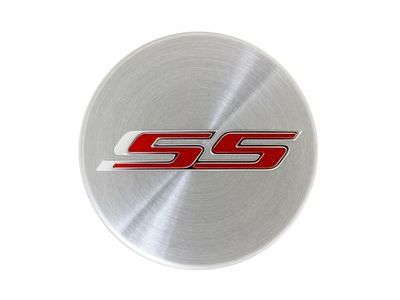 GM 19351757 Center Cap in Brushed Aluminum with Red SS Logo