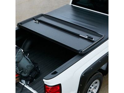 GM 84023761 Short Box Hard Tri-Fold Tonneau Cover with Bowtie Logo