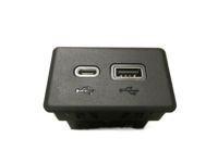 GM 13529873 Receptacle Assembly, Usb 2 Port (W/ Rem) *Black