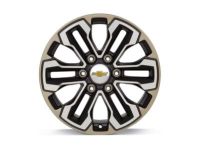 GM 84040796 18x8.5-Inch Aluminum Multi-Spoke Wheel in Satin Graphite with Gold Oxide Finish and Machined Face