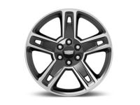 GM 19301160 22x9-Inch Aluminum 5-Split-Spoke Wheel in Ultra Bright Machined with Gloss Black