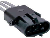 GM 12126012 Connector, W/Leads, 3-Way M. *Black *Black