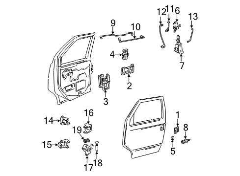 GM 12070737 Harness Assembly, Power Window & Door Lock Door Wiring