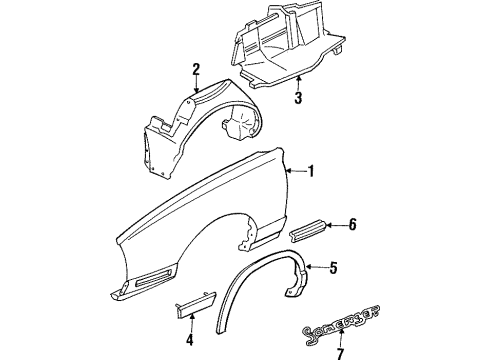 GM 20717336 Molding Assembly, Outer Panel Rear Of Front Wheel Opening *Black