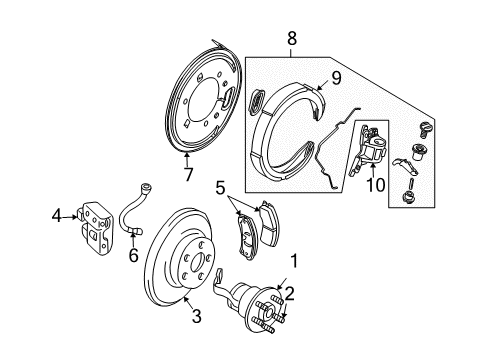 GM 19121810 Seal Kit,Rear Brake Caliper Piston