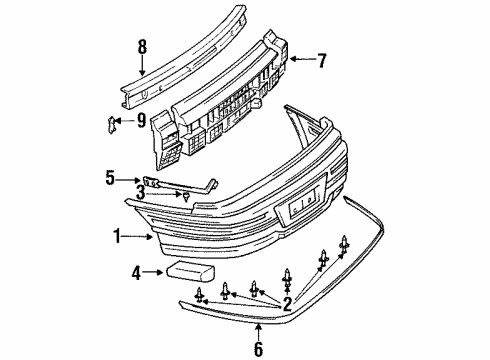 GM 22650130 Absorber, Rear Bumper Fascia Energy