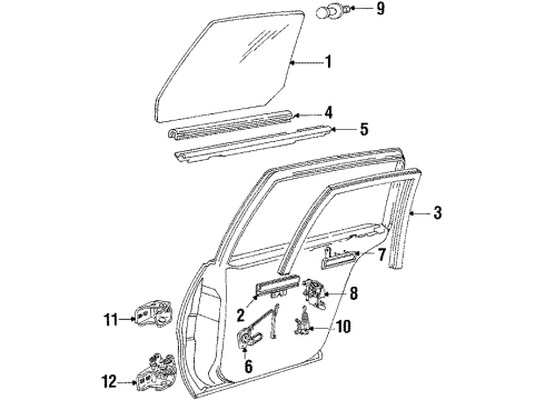 GM 22539444 Switch Assembly, Window Rear Door Escutcheon On Trim Pad