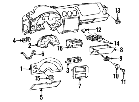 GM 10195530 BEZEL, Capsule/Headlamp/Fog Lamp Switch