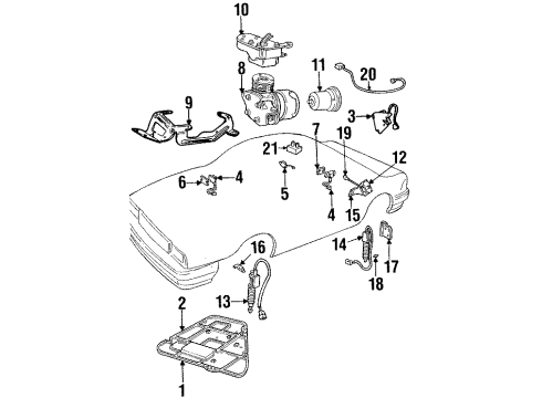 GM 22153235 Sensor Asm,Electronic Suspension Rear Position (W/ Rear Vertical Accelerometer)