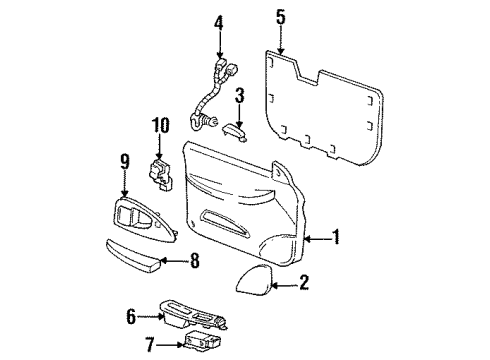 GM 10404095 Bezel Assembly, Outside Rear View Mirror Remote Control *Red Ruby