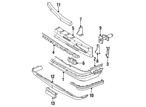 GM 22527973 REINFORCEMENT, Front and Rear Bumper/Fascia Face