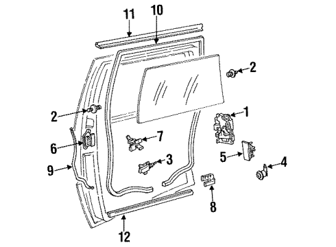 GM 10101653 Bracket, Rear Side Door Center Trk Cover