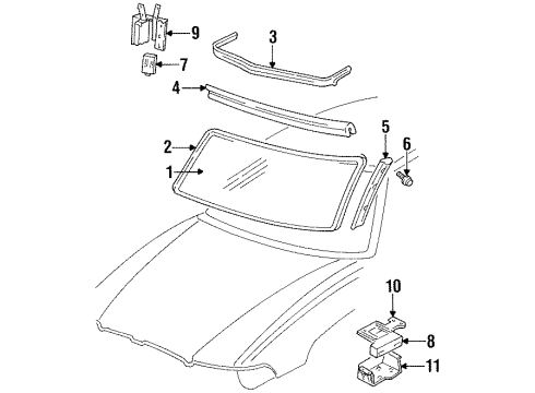 GM 25654094 Support Assembly, Windshield <Use 1C2J