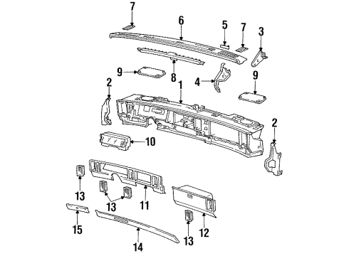 GM 25629620 Panel Assembly, Instrument Panel Upper Trim *Black