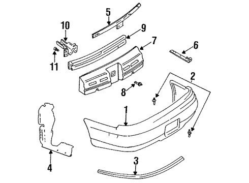 GM 16519453 Absorber, Rear Bumper Fascia Energy