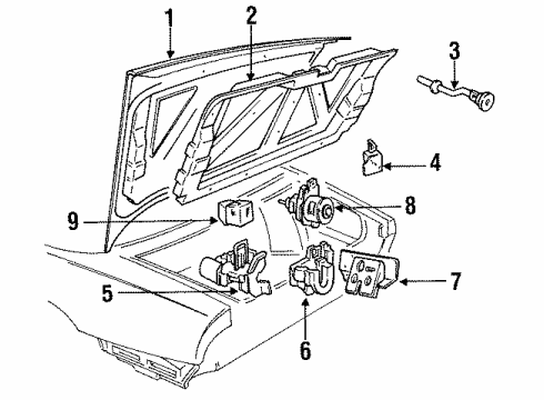 GM 25540625 Hinge Assembly, Rear Compartment Lid