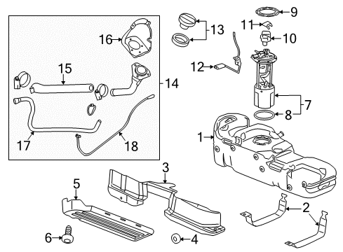 GM 84200599 Fuel Tank Fuel Pump Module Kit (W/O FUEL LVL SEN)