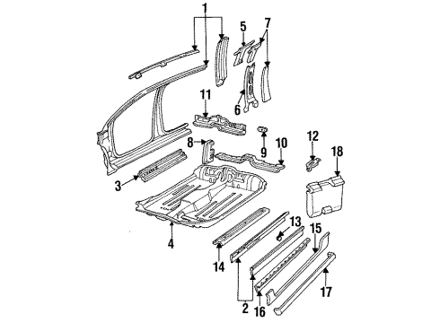 GM 12362486 Panel Kit, Center Pillar Inner Upper & Lower