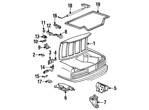 GM 10165700 Hinge Assembly, Rear Compartment Lid