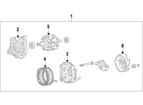 GM 93744997 Frame Asm,Generator Door End (W/ Bearing)