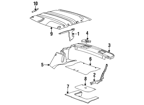 GM 21038619 Carpet Asm, Rear Wheelhouse *Heather Char