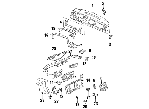 GM 15697050 Cover Assembly, Instrument Panel Cluster *Dark Gray