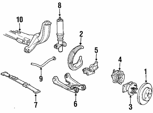 GM 19166882 Rear Suspension Strut Assembly