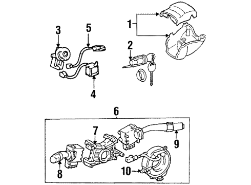 GM 94859109 Cover Set,Steering Column Trim *Gray