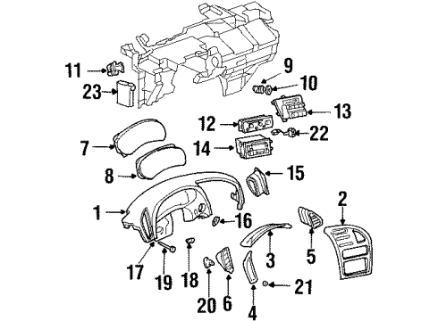 GM 88892919 Pad Asm,Instrument Panel Cluster Trim *Gray