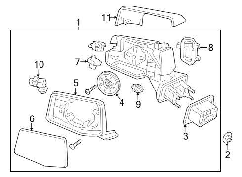 GM 84532266 Plate Assembly, Front S/D Acsry Sw Mt *Black