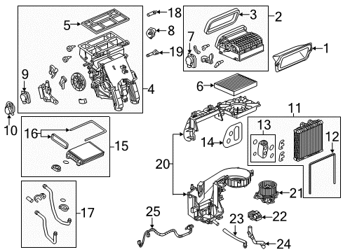 GM 13287937 Gasket Kit, Heater & A/C Evaporator & Blower Module