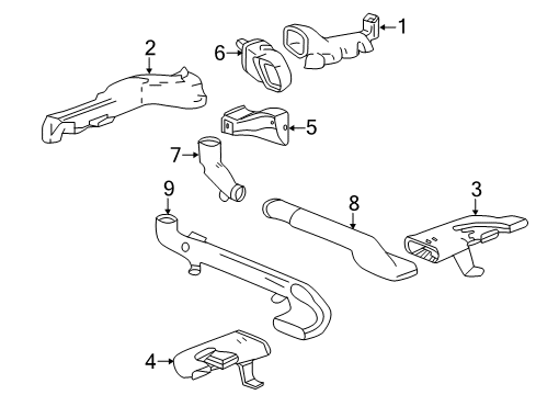 GM 84253615 Duct Assembly, Instrument Panel Compartment Air