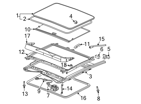 GM 15796936 Switch Assembly, Sun Roof *Cashmere